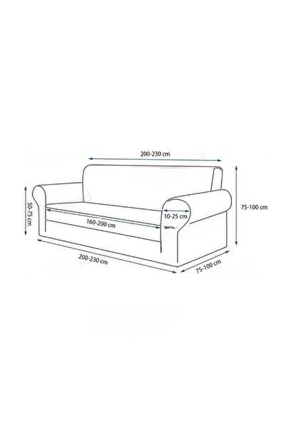 upmall Shawl Pattern Jacquard Armchair, Sofa, Sofa Bed Cover, Lycra, Skirted, Seat Cover 3+3 (Two Pieces)