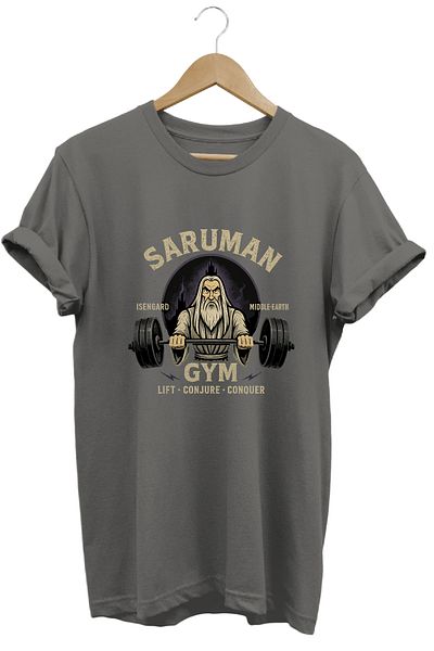 remonz Saruman Gym Lotr Regular Fit 100% Cotton Soft Textured Crew Neck T-Shirt