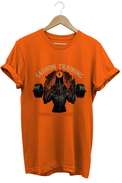 remonz Sauron Gym Lotr Regular Fit 100% Cotton Soft Textured Crew Neck T-Shirt