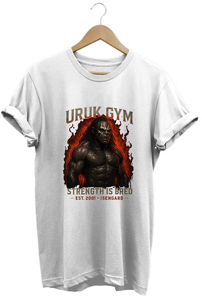 remonz Lurtz Gym Lotr Regular Fit 100% Cotton Soft Textured Crew Neck T-Shirt