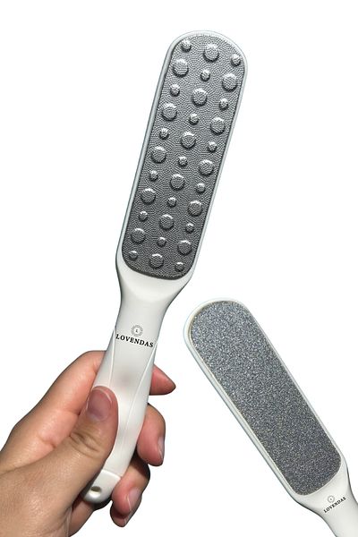 Lovendas Double Sided Heel File - Stainless Metal Surface - Ergonomic Handle