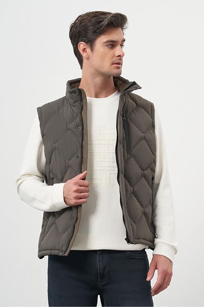 Morven Men's Khaki Polyamide Sports Vest