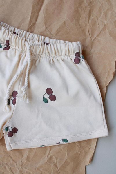 Oh La La Koala For Little Ones Cherry Printed Lace-Up Shorts