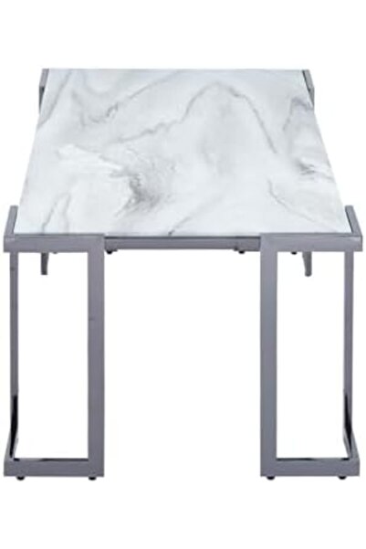 Vanity Living Coffee Table for Living Room Furniture, 100cm Gunmetal Stainless Steel Centre Table wi