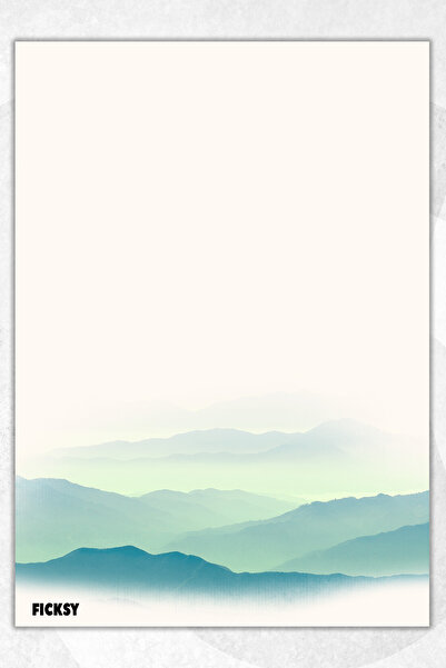 Ficksy دفتر ملاحظات A5 Mountain بدون خطوط - 50 ورقة - مذكرة - دفتر ملاحظات - ...