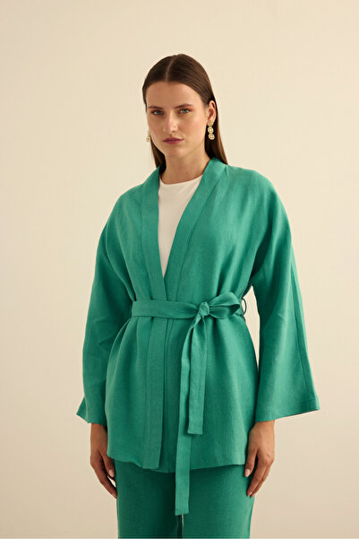 Aker Portable Belted Linen Kimono