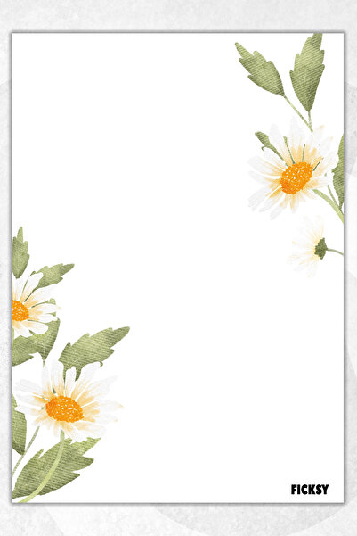 Ficksy دفتر ملاحظات A5 بدون خطوط - 50 ورقة - مذكرة - دفتر ملاحظات - ورق ملاحظات