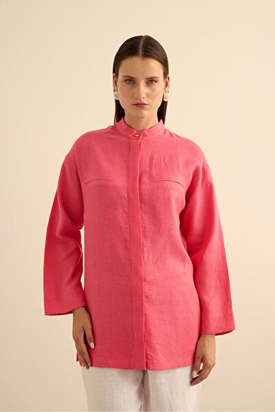 Aker Hakim Yaka Keten Gömlek
