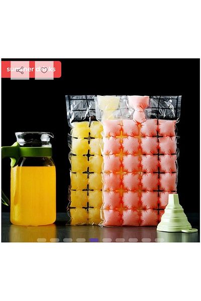 Generic Ice cube making bags with funnel, 24 bags