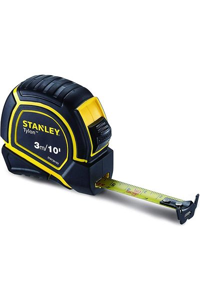 Stanley Tylon Short Tape Measure 3M/10' X 15Mm, Yellow/Black