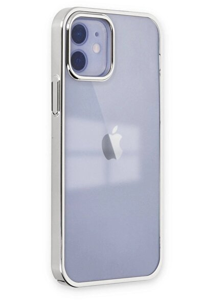 CepteToptan Myt09 iPhone 12 Case Element Silicone - Silver
