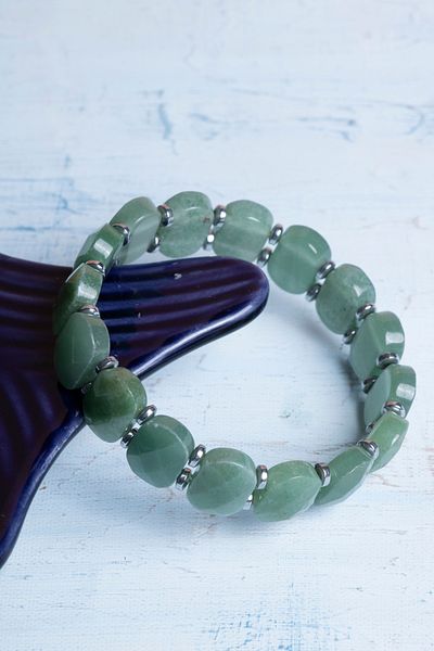 DENİZ Certified Aventurine Natural Stone Bracelet