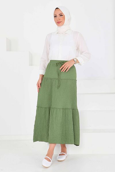 TOFİSA Buffle Skirt Khaki - 27540