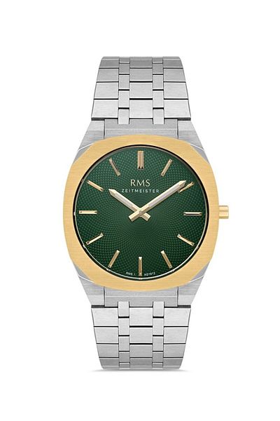 RMS Zeitmeister Rms.1.Ag1612.05 Crystal Glass Steel Cord Steel Case 5 Atm Water Resistant Metallic R