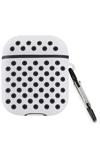 CepteToptan Myt09 AirPods 2 (2Nd Generation) Sports Perforated Case - Grey-Black