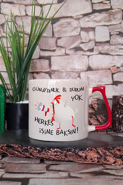 qoeuyl boutique Good Morning, No Excuses Printed Funny Gift Colorful Cup with Handle-Mug Cup