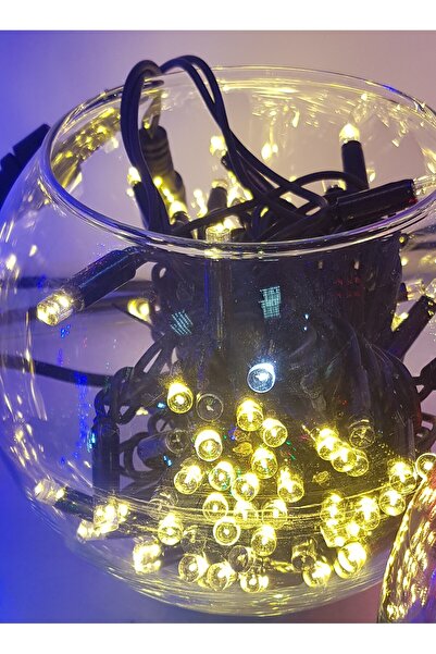 SDX Market Instalație de Crăciun, 10m liniar, alb cald, 100 LED-uri cu alimen...