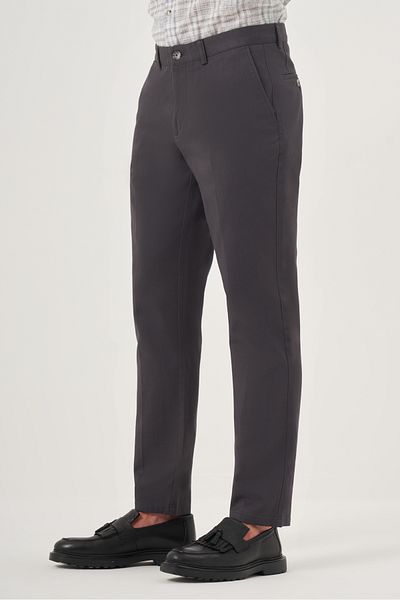 Morven Men's Gray Chino Dynamic Fit Winter Trousers