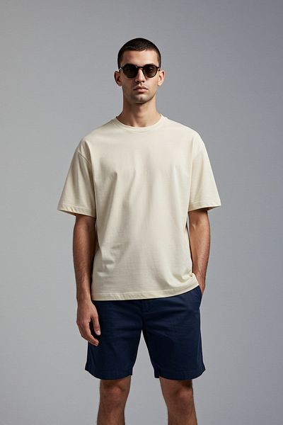 Kozik Men's Oversize Basic T-Shirt Unisex 100% Cotton Comfortable Fit