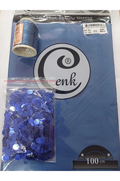 Cenk Düz Kokulu Yazma İp-Pul Seti Kot Mavi No:373