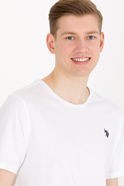 U.S. Polo Assn. Tricou basic uni cu decolteu la baza gâtului