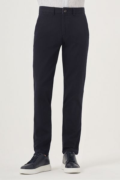 Morven Men's Navy Blue Export Summer Cotton Side Pocket Slim Fit Chino Pants