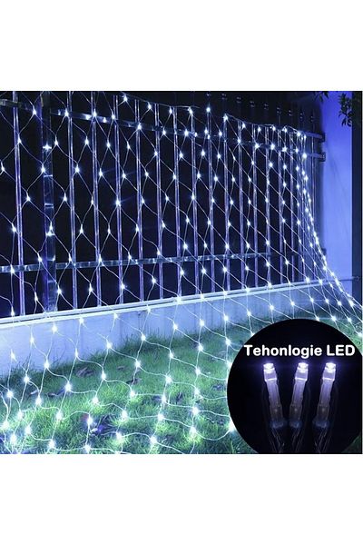 SDX Market Christmas installation, 3m x 1m, Mesh, Cool white, 160 LEDs, 8 light effects, luminous mesh