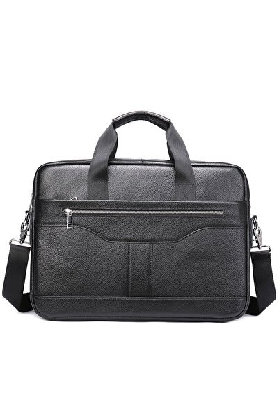 OEM Servietă bărbătească PFY, GT1310 Andy, piele naturală, neagră