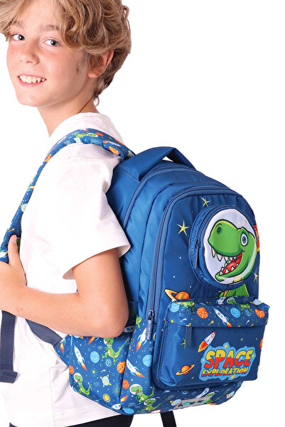ELATAE Waterproof Fabric Boy's Multi-Eye Orthopedic Backpack School Bag L5252