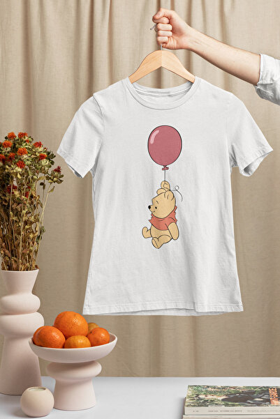 SVART WEAR Tricou Winnie The Pooh cu gât rotund, 100% bumbac, imprimat, cu mâ...