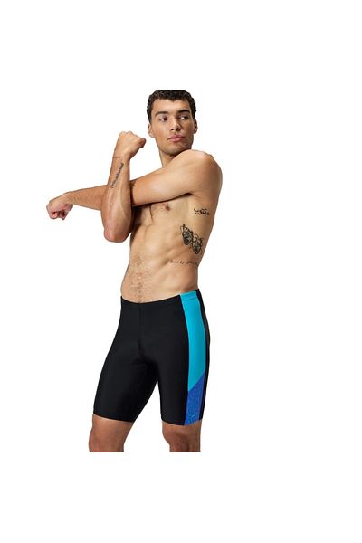SPEEDO Dive Splice Jammer Men's Swimmer Swimsuit Black