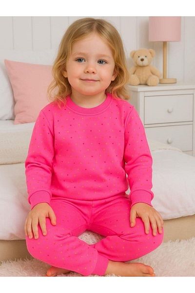 Zekids Girl's Polka Dot Cotton Pajama Set (Ages 2-6)