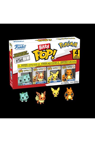 Funko Bitty Pop! Pokémon 4'lü Paket (Figür Boyu 2,25 cm)