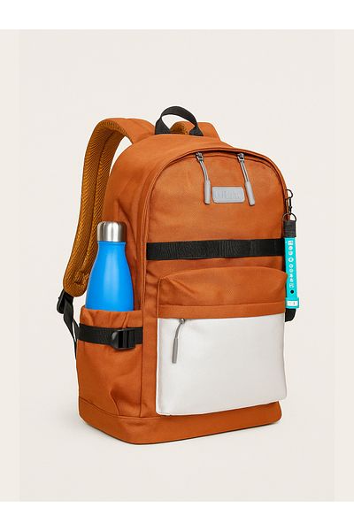 Alone Orange Unisex Laptop Backpack – for School, Travel, Sightseeing and Daily Use