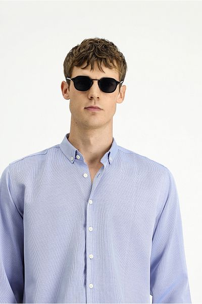 Kiğılı Long Sleeve Regular Fit Cotton Easy-Iron Shirt