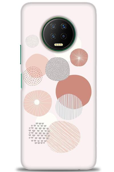 MRCİLETİSİM Infinix Note 7 Case Hd Printed Case - Pink Circles