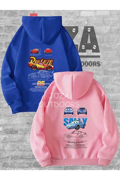 Joza Outdoors Unisex New Rusteze Mqueen Sally Back Printed Dear Couple Combination Hooded Sweatshirt 2 Piece Set