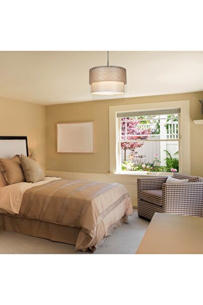 DEKORANLA Şık 2’li krem avize, modern ve zarif aydınlatma seçeneği