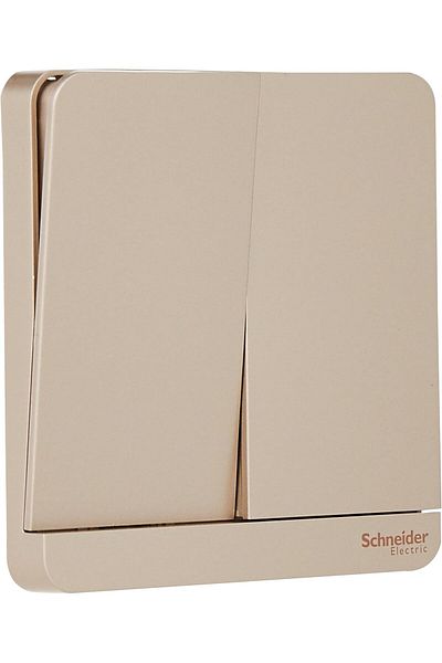 Schneider Electric E8332L1_WG AvatarOn Gold - مفتاح لوحة أحادي الاتجاه ثنائي العصابة - 16AX - ذهبي