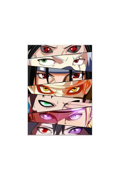 Generic ملصق أنمي ناروتو من BPA مطبوع عليه عيون ناروتو وساسكي بدقة عالية على ...