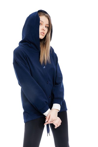 RVL Navy blue cardigan with hood