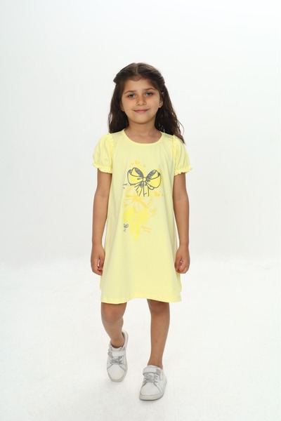 Toontoy Φόρεμα για κορίτσια με φιόγκο με τύπωμα