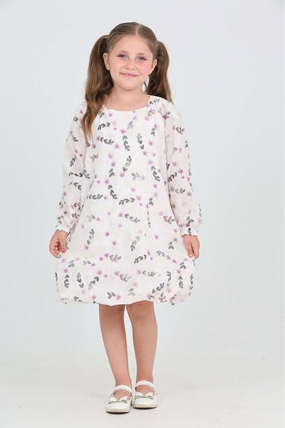 Toontoy Girl's Floral Flounced Dress