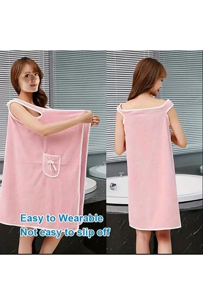 ORGANICYOU Chengdu 1Pcs Women's Luxury Soft Absorbent Bathrobe - 300g/ ㎡   Cute Button with Thick Plush Bathrobe