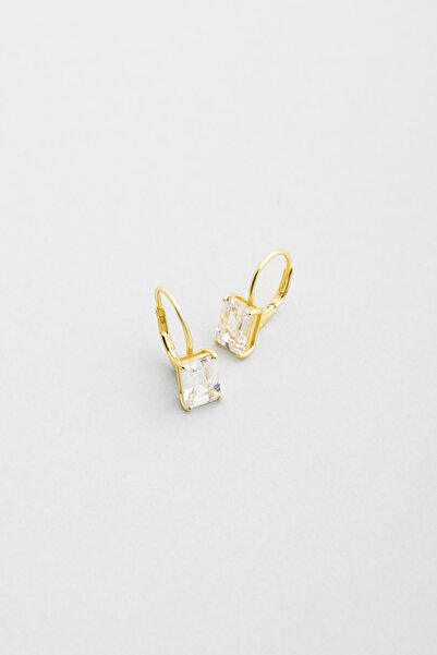 So CHIC... Noa 18 Ayar Sarı Altın Kaplama Gümüş Baget Küpe