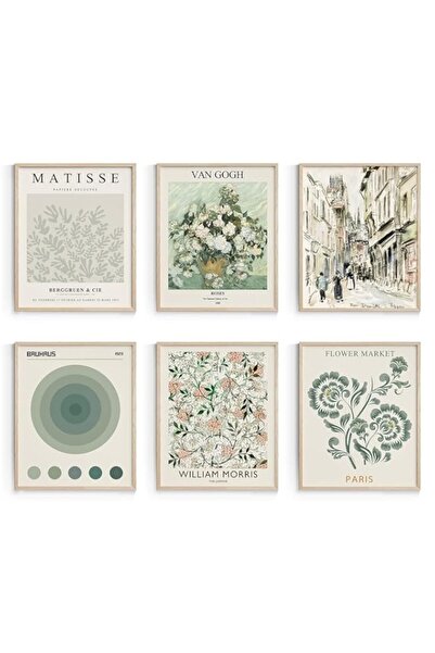 Generic مطبوعات فنية جدارية رئيسية من Excefore Sage Green، وملصقات معرض تجريد...