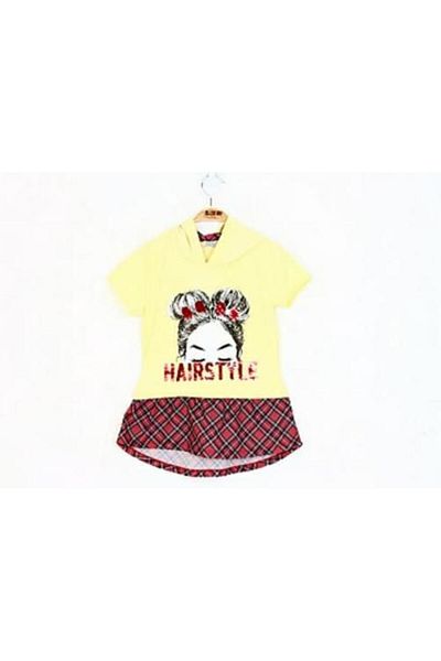 Toontoy Girl's Hairstyle Sequin Palette Dress