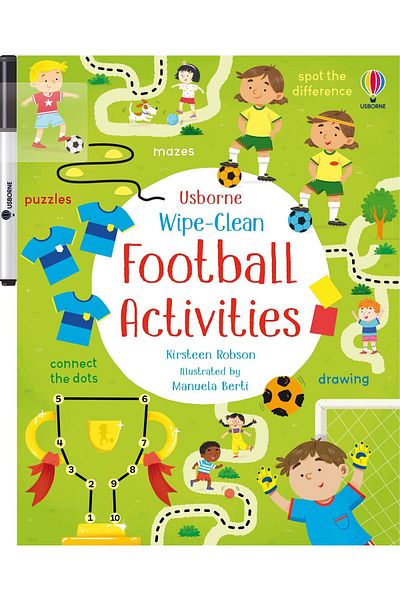 Usborne Children's book, Usborne, Wipe-Clean Football Activities, 3+ years