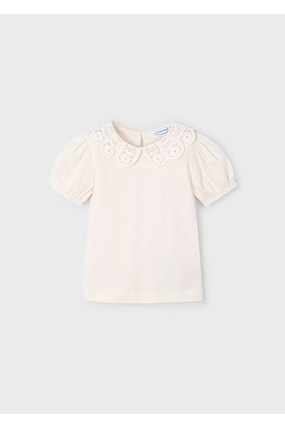 MAYORAL Girl's Lace Collar T-Shirt