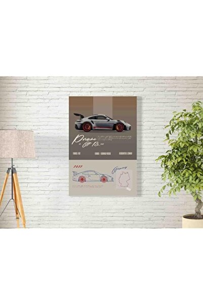 Generic لوحة فنية جدارية من BPA® Porsche 911 GT3 RS 992 للديكور سهلة التعليق،...